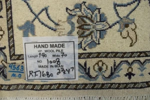 Cream Classic Floral 2'2X4'7 Nain Persian Rug