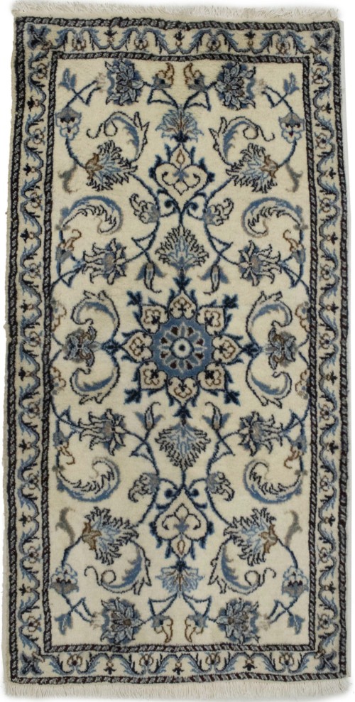 Cream Classic Floral 2'3X4'5 Nain Persian Rug