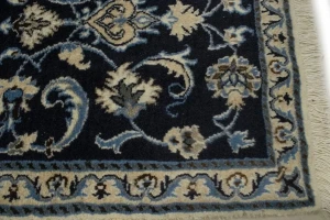Navy Blue Floral Classic 2'3X4'8 Nain Persian Rug