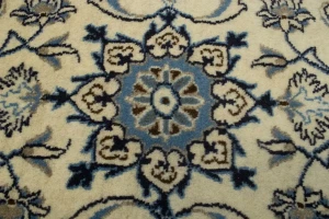 Cream Classic Floral 2'2X4'9 Nain Persian Rug