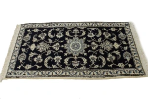 Navy Blue Classic Floral 2'4X4'6 Nain Persian original Rug