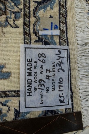 Cream Floral Classic 2'2X4'6 Nain Persian Rug