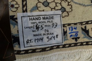 Vanilla Cream Floral Classic 3X5 Nain Persian Rug