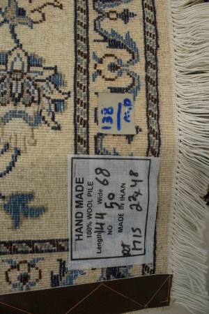 Cream Floral Classic 2'2X4'8 Nain Persian Rug