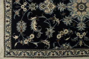 Navy Blue Floral Classic 3X4'7 Nain Persian Rug