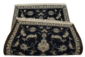Navy Blue Floral Classic 3X4'7 Nain Persian Rug