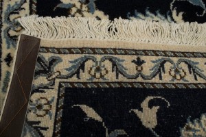 Navy Blue Floral Classic 3X4'7 Nain Persian Rug