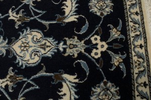 Navy Blue Floral Classic 3X4'7 Nain Persian Rug