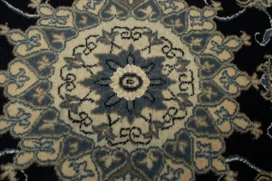 Navy Blue Floral Classic 3X4'6 Nain Persian Rug