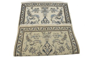 Cream Floral Classic 2'9X4'7 Nain Persian Rug