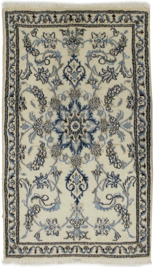 Cream Floral Classic 2'9X4'7 Nain Persian Rug