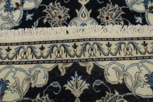 Navy Blue Floral Classic 3X4'5 Nain Persian Rug