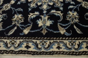 Navy Blue Floral Classic 3X5 Nain Persian Rug