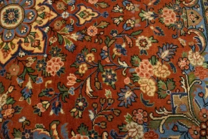 Orange Floral 3X4 Bidjar Halvaei Persian Rug