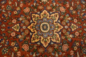 Orange Floral 3X4 Bidjar Halvaei Persian Rug