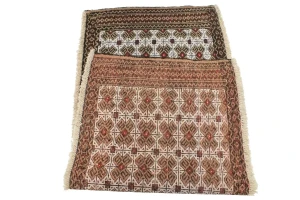 Vintage Tribal Cream 2X4'5 Turkoman Persian Rug