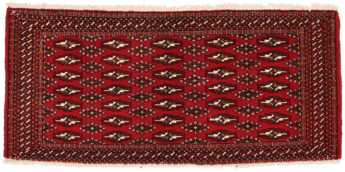 Vintage Red Tribal 2'0X4'4 Turkoman Oriental Rug