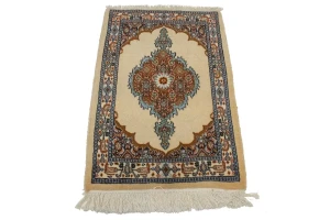 Vintage Cream 2X3 Mood Tabriz Persian Rug