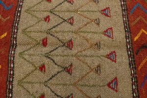 Khaki Tribal 4X6 Sumak Herati Persian Rug