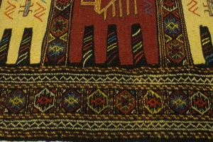 Beige Tribal 3X6 Sumak Herati Persian Rug