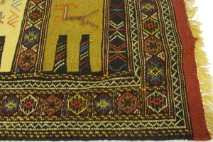 Beige Tribal 3X6 Sumak Herati Persian Rug