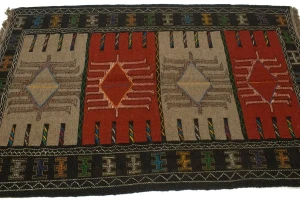 Khaki Tribal 4X6 Sumak Herati Persian Rug