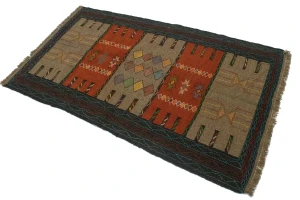 Khaki Tribal 3X6 Sumak Herati Persian Rug