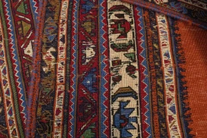 Orange Tribal 4X7 Sumak Persian Rug