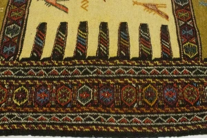 Golden Beige Tribal 3X6 Sumak Herati Persian Rug