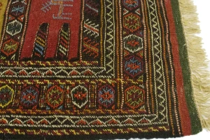 Golden Beige Tribal 3X6 Sumak Herati Persian Rug