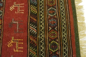 Golden Beige Tribal 3X6 Sumak Herati Persian Rug