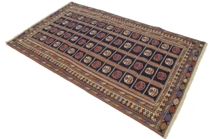Plum Tribal 4'4X7'5 Sumak Persian Oriental Rug