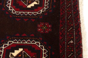 Vintage Burgundy Tribal 3'5X7 Balouch Persian Rug