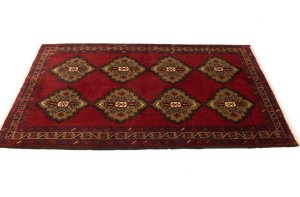 Vintage Red Tribal 3'6X6'3 Balouch Persian Rug