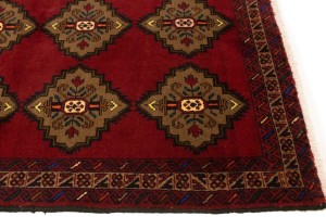 Vintage Red Tribal 3'6X6'3 Balouch Persian Rug