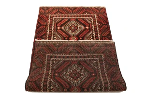 Red Vintage Tribal 3'3X6'5 Balouch Persian Oriental Rug