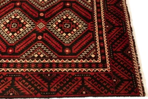 Red Vintage Tribal 3'3X6'5 Balouch Persian Oriental Rug