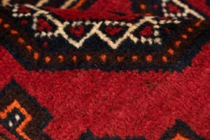 Vintage Red Tribal 3X6 Turkoman Balouch Persian Rug