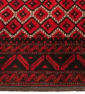 Cherry Red Tribal 3X6 Balouch Persian Rug