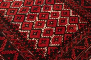 Cherry Red Tribal 3X6 Balouch Persian Rug