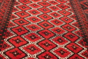 Cherry Red Tribal 3X6 Balouch Persian Rug