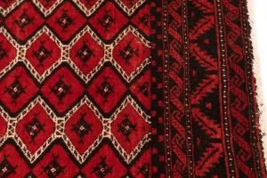 Cherry Red Tribal 3X6 Balouch Persian Rug