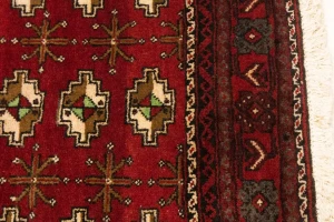 Vintage Red Tribal 3'6X6'9 Turkoman Persian Rug