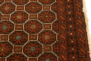 Rust Tribal 3'4X5'5 Balouch Persian Rug