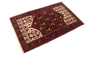 Vintage Red Tribal 3'2X5'4 Balouch Persian Rug