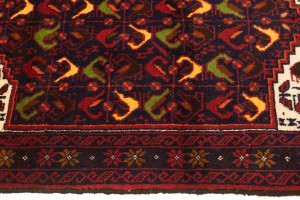 Vintage Red Tribal 3'2X5'4 Balouch Persian Rug