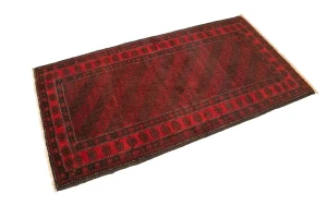 Vintage Red Tribal 3X6 Balouch Persian Rug