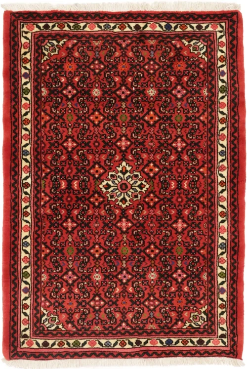 Bittersweet Red Tribal 3'6X5'0 Hamedan Persian Rug