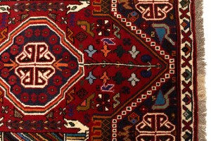 Red Tribal 3'6X5 Shiraz Persian Rug