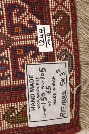 Red Tribal 3'5X5 Shiraz Persian Rug